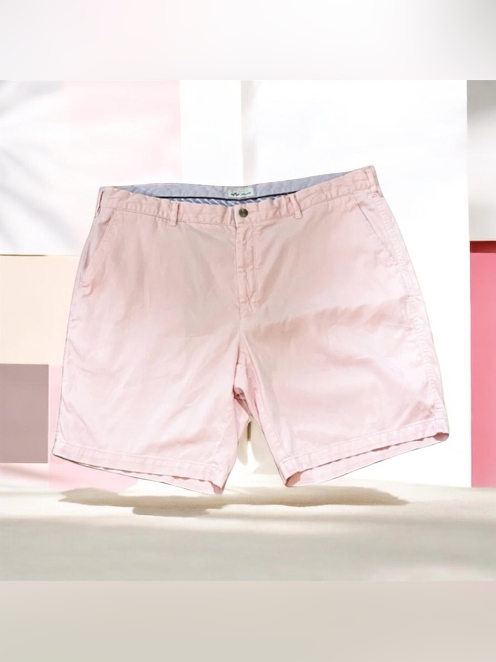 Peter Millar Light Pink Flat-Front Chino Shorts